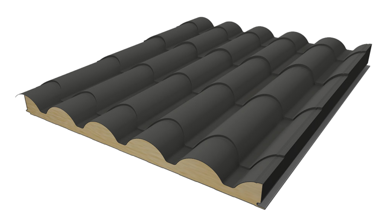 Panel Sandwich Teja Gris Pizarra - Tienda Panel Sandwich