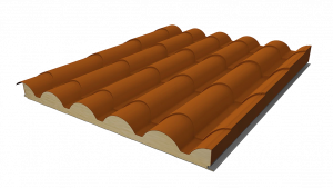 Panel Sándwich teja roja